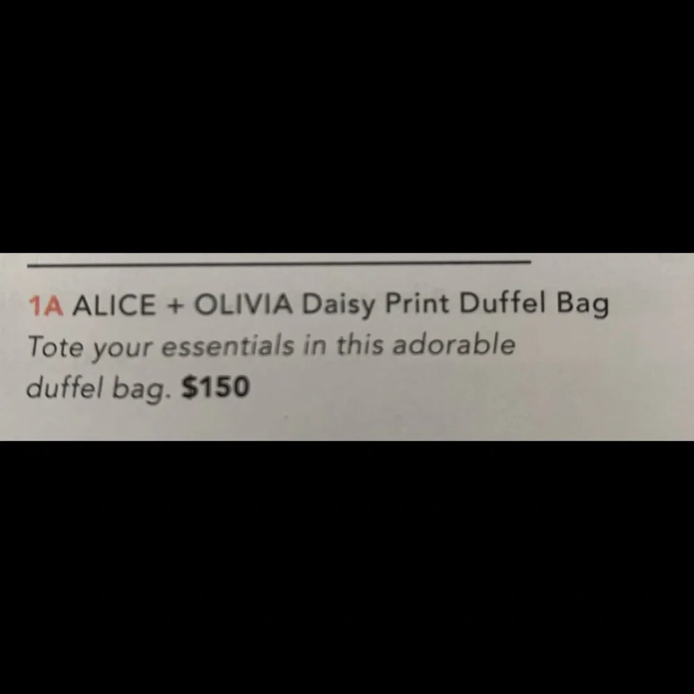 Alice + Olivia Black Floral Tote Bag